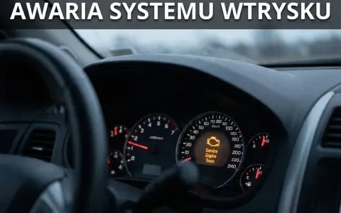 Awaria systemu wtrysku. Na desce rozdzielczej świeci się kontrolka "Service Engine Soon", sygnalizując problem.